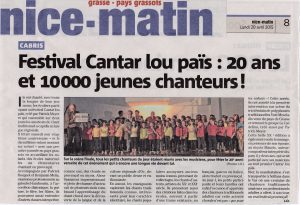 Festival Cantar lou Pais 20 ans expérience